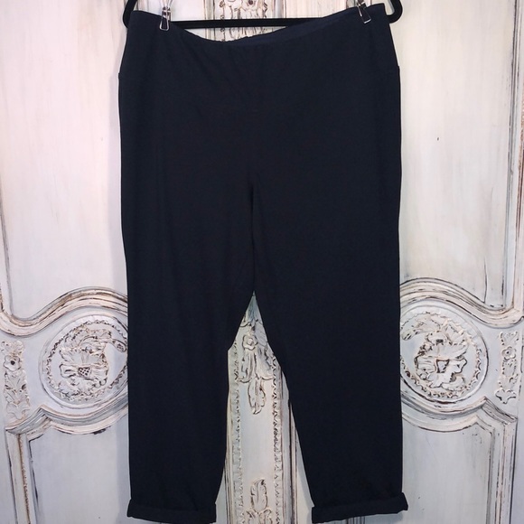 J. Jill Pants - J. Jill Wearever Collection Slip on Cropped Cuffed Pants Size Petite Large